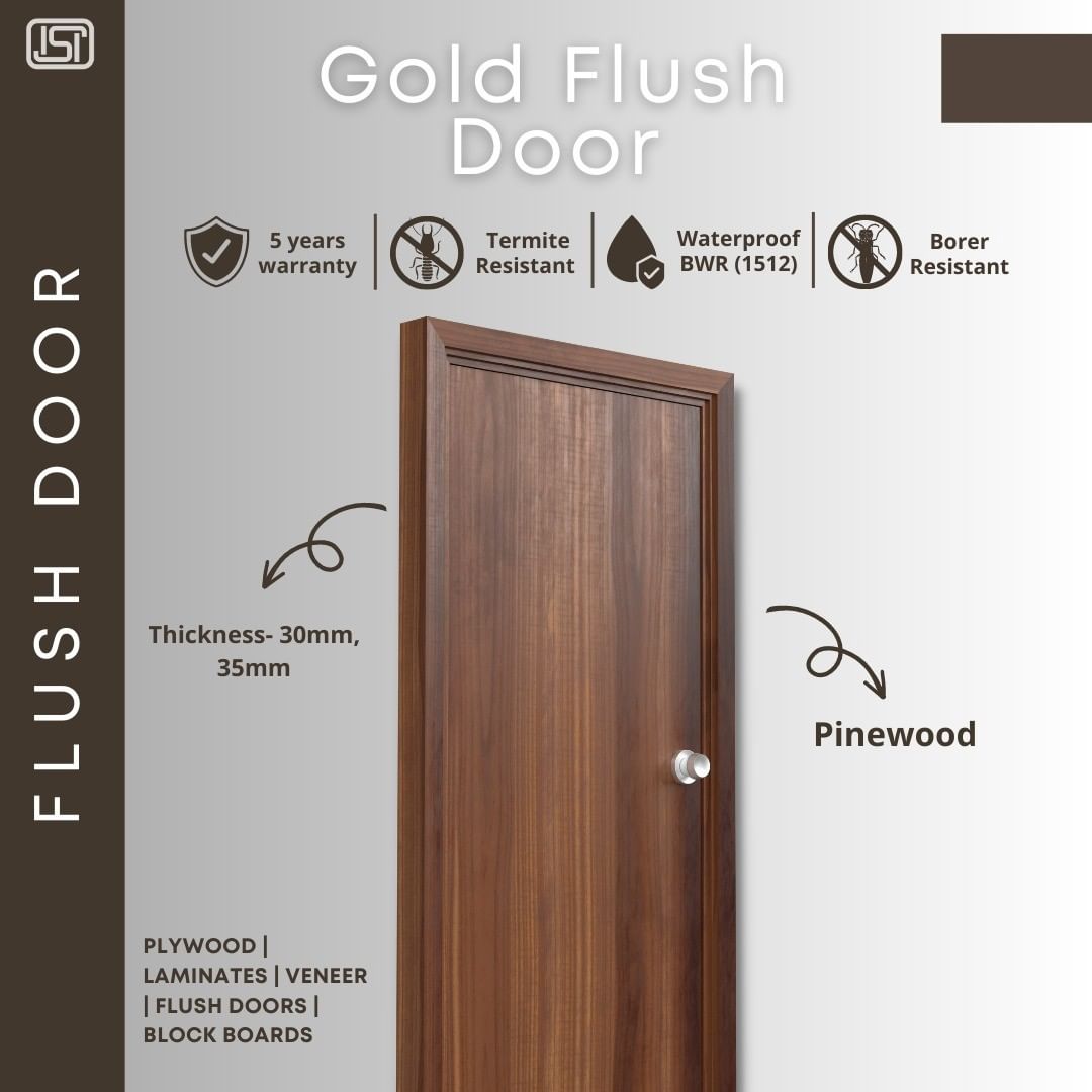 gold flush door